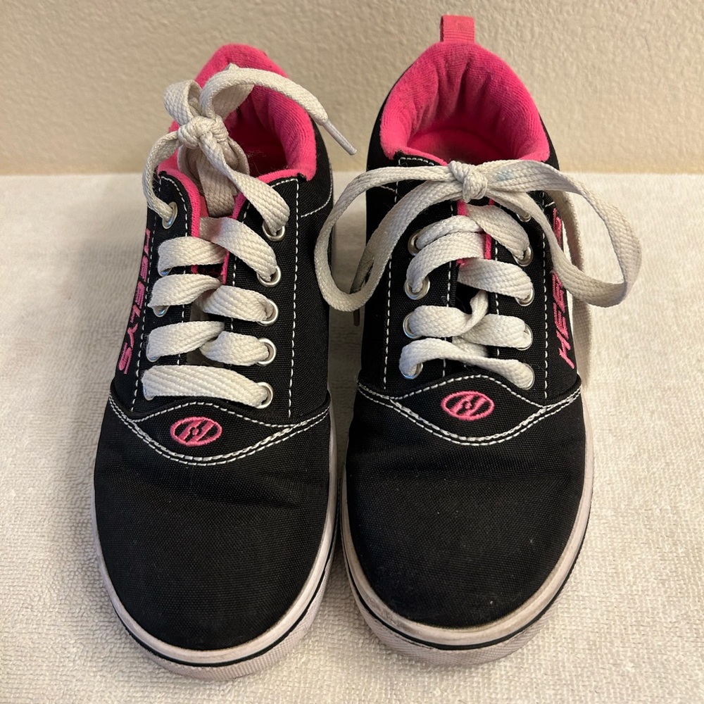 Heelys Pro 20 Black Pink White Sneaker Skate Shoes Youth Girls Size 2